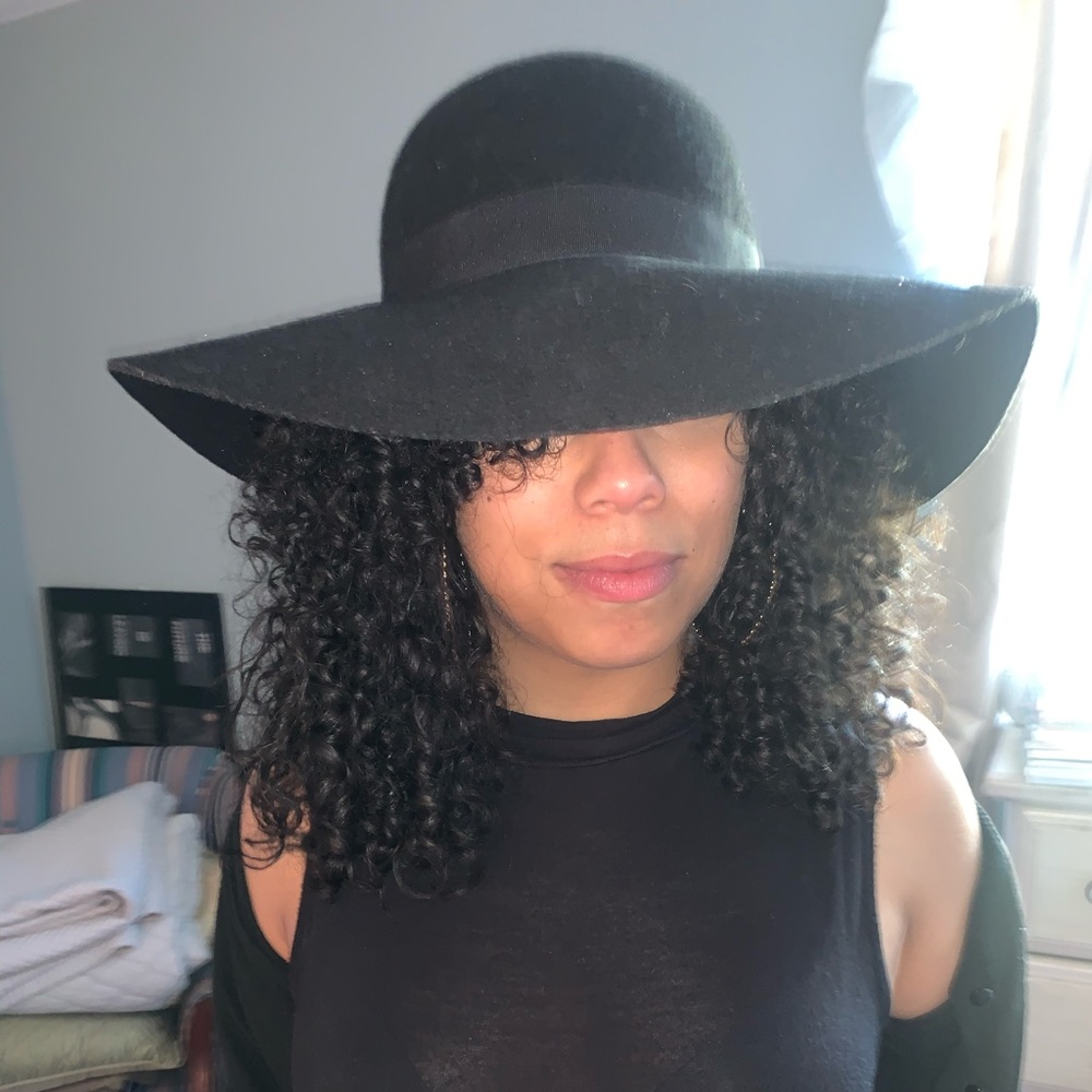 Black Wide Brim Floppy Hat